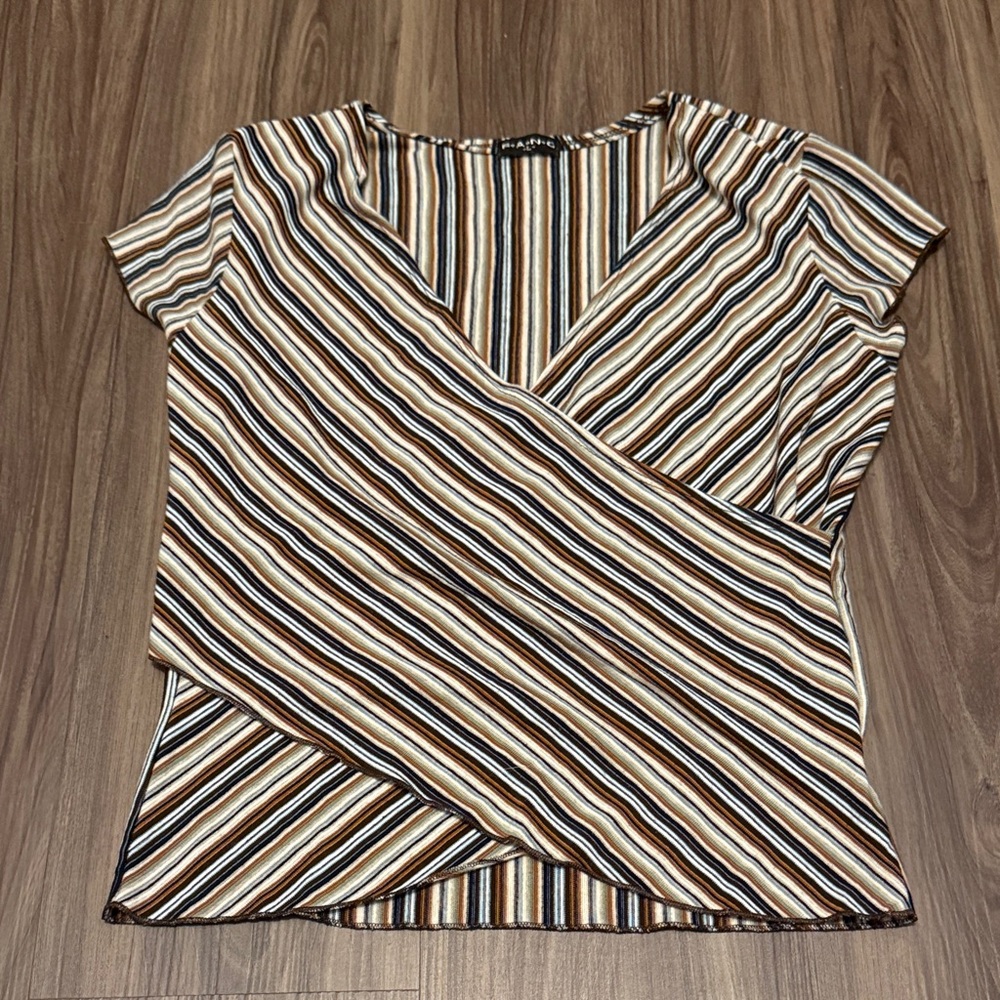 Striped cross body Women's Top